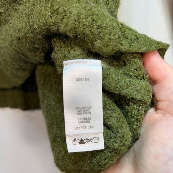 Cabelas Mens Pullover Sweater Size XL Green Knit Shawl Collar Wool Blend - Picture 3 of 13